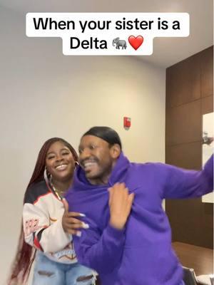 why she grab me like that? 😂😂 im tellin mom! ❤️ but she a delta too 😂😂 #deltasigmatheta #fraterniry #sorority #nphc #hbcu #college 