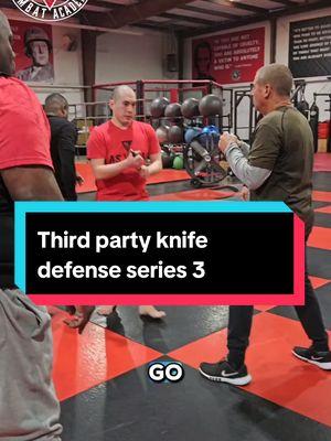 Third-party knife defense: Focus on wrapping the arm, controlling the weapon, and executing strikes and knees to stay safe and in control. #KnifeDefense #SelfDefense #StayInControl #lasvegascombatacademy   #lasvegaskravmaga #kravmaga #levelUpJujitsu #bjj   #brazilianjujitsu #muaythai #mma #boxing #striking  #SelfDefense #boxingtraining #mmafighter #mma ##warriormindset #streetselfdefense 