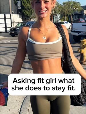 Asking fit girl what she does for her workouts. #workout #girlswholift #pullups #fyp #fitness #FitTok 