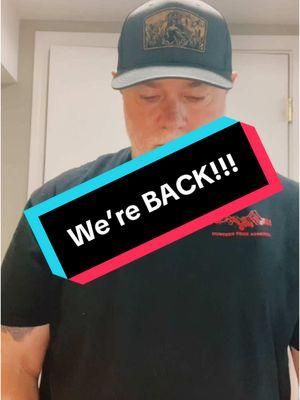 We’re BACK!!!  Let’s gooooo!!  #tiktoksback #hunt #hunting #huntersedgeapparel #wethehunters #archery #customhats 