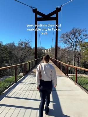 Tiktok is back 🤪  No matter where you are in Austin, walkable neighborhoods are easy to find. This is the Ryland Bridge in North Austin, connecting Shoal Creek Boulevard to The Grove Park.  #austin #austintx #austintexasthings #austinpedestrianbridge #tiktokban  