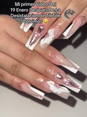 Primer video del 19 de enero después de la desistalacion de TikTok Volvimos 😃🤝 #tiktokvolvio #acrilycnails #tiktokusa #nailsbling #blingbling #nailart #nailtech #nailinspo #nailspink #nailtutorial #nailsoftiktok #everyone #tiktok #paratiiiiiiiiiiiiiiiiiiiiiiiiiiiiiii #fypシ #fyp 