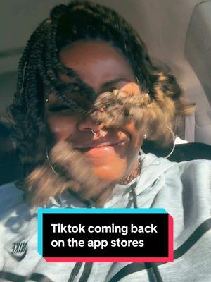 TikTok coming back on the app stores likeeeee 🫰🏾🫰🏾🫰🏾 #tiktoksback #foryoupage #backontop 