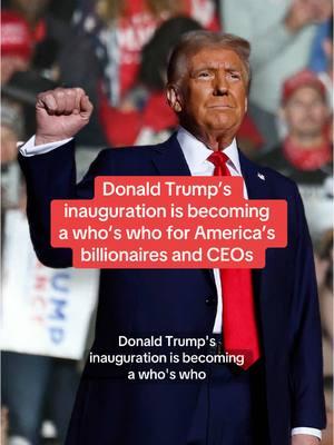 Donald Trump’s inauguration will feature prominent politicians, tech executives, and celebrities, including Elon Musk, Mark Zuckerberg, and TikTok CEO Shou Zi Chew. #donaldtrump #uspresident #presidentialinauguration #billionaire #ceo #csuite #tiktok #tesla #elonmusk #meta #markzuckerburg #amazon #jeffbezos #Fortune