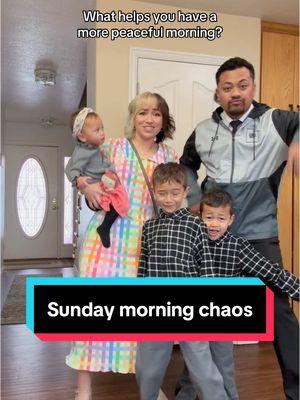 In my opinion Lionel Richie got it wrong… “Easy like Sunday Morning”? He obviously didn’t have three kids to get ready while his partner was at a morning meeting… How do you make Sunday mornings easier or more peaceful? Give me all your tips! #ldsfamily #sundaymorning #church #churchday #sunday #lds #ldsmom #momof3 #morningchaos #mormon #mormonfamily #mormonmom #churchofjesuschristoflatterdaysaints 