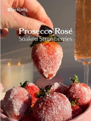 The sweetest boozy treat🍓 Send this to someone you want to make these with! Inspo: @ConVino Board  #boozy #infused #strawberry #rose #prosecco #wine #sweet #fyp