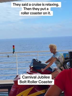 When the ocean waves aren’t thrilling enough, add a roller coaster on a cruise ship. #cruise #carnival #cruisetok #carnivalcruise #carnivaljubilee #cruiseship #cruiselife #cruisefriends #rollercoaster @carnival 