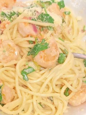 Camarones Cremosos con Spaghetti #recetas #pasta #redchef #fyp 