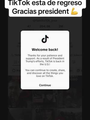 TikTok ins back great news thanks to president  Trump #tiktok #tiktokderegreso #ceodetiktok #donaldtrump #nashville #cierredetiktok #noticiasdeldia 