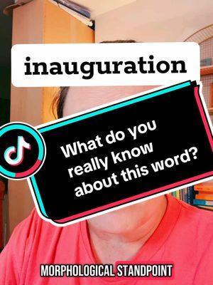 In America, we have our big inauguration day coming up on Monday. After my son asked me how to pronounce it correctly, I began to wonder what does that word really mean. Welcome to the world of morphology and etymology. I always say words are talking to you. Are you listening? #fyp #iloveteaching #morphology #etymology #edutok #teacher #president #themoreyouknow #words 