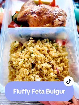 This healthy Fluffy Feta Bulgur/burghul is Such an easy grain dish to make! It’s whole grain and very satisfying to eat. #creatorsearchinsights #bulgur  #feta #wholegrains #EasyRecipes #whattocooktoday #burghul 