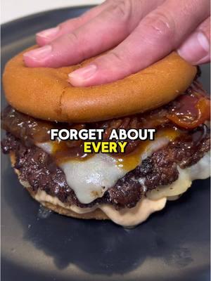 Bacon Jam Smashburger 🍔🥓🔥 recipe ⬇️ 2 Ibs of ground beef 80/20, divided into 4 oz patties 1/2 tsp salt 1/4 tsp black pepper 1/2 tsp onion powder per patty Bacon Jam 8-10 oz of bacon, sliced 1 onion, sliced 2 garlic cloves, minced 1/4 cup brown sugar 3 tbsp honey/maple syrup 1 tbsp balsamic vinegar or glaze 1/2 tsp chili powder 1 tsp salt 1/2 tsp pepper Crisp up the bacon pieces on a skillet until slight crispy. Remove bacon and drain on paper towel. Use that same grease to sauté onions & garlic along with your seasonings. Add brown sugar, honey & balsamic glaze. Cook till slightly sticky and thick. It should get stickier as it cools down. Burger Sauce 1/2 cup mayo 2 tbsp ketchup 1 tbsp yellow mustard 1 tbsp Dijon mustard 2 tbsp pickle juice 1 tsp garlic powder 1 tsp onion powder 1/4 tsp cayenne pepper #baconcheeseburger #baconjam #baconburger #burger #smashburger 