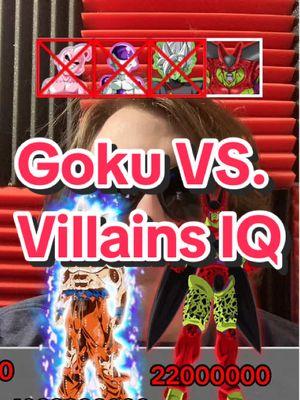 Goku VS. Villains IQ #trending #rajaminecraft #fyp #foryou #dragonball #goku #anime #buu #frieza #cell #cellmax #goldenfrieza #tiktokisback #iq 