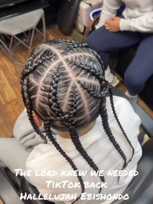 Halleluuuuuuuu we back #kidsbraids #denverbraider #exiecuted #braids #braider #fyp 