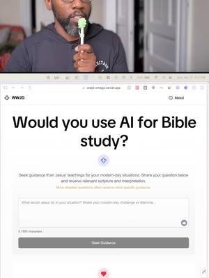 Using AI for Bible study? Tick tock, time goes by, and creators keep creating. In our 12-hour span, this demonstrates the speed at which you can create things with AI. This is an AI-powered web application I built with Next.js. I used Cursor to achieve rapid development. So what does it do? You know how the Bible has all the red words that are the words of Jesus? You can put that into a database or build a prompt that references it. When you ask a question, it responds in that way. Let me show you how it works. For example, you might say: 'I'm feeling anxious about 2025 and the direction we're going. We're up and down, there have been a lot of natural disasters, I'm worried about government overreach in our society.  I'm just really feeling concerned.' You input that and hit 'Seek Guidance.' It then queries the large language model based on your input. It provides scripture, which you can copy, along with context.  For instance, from the Sermon on the Mount, Jesus addresses the human tendency to worry excessively about material needs and the uncertain future. He reminds his followers to have faith in God's provision and prioritize spiritual pursuits over earthly anxieties. The application then provides practical application steps. There's also a prayer wall where you can contribute. For example, you could express gratitude by saying, 'I'm really thankful for community and what it means.' Once you submit, it goes to the prayer wall where others can like it. It shows that you contributed to the prayer and displays related scripture. This was built by me, BZ Hoff. You can see my tag and visit my website, which I also built.  This demonstrates what's possible when you understand large language models and artificial intelligence. If you have something in mind, you can create it. You can check this out on my GitHub. The website is wwjd-omega.vercel.app.  Take a look and let me know what you think. Just don't go too crazy with queries, as I have to pay for all the tokens! hoffdigital #faithtech #aiinnovation #webdevelopment #christiantech #nextjs #opensource #developerlife #techforgood #spiritualtech #coding #faithandinnovation #typescript #vercel #prayertech #scriptureintech #artificalintelligence #modernfaith #techstartup #christianinnovation