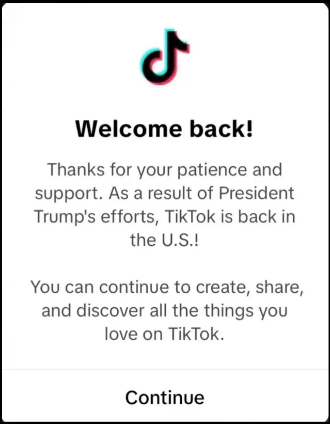 I hope tiktok never I MEAN NEVER goes away again😭😭 #tiktok #fyp #tiktokisback #tiktokban #imissedyall #imissedtiktok #😭😭 #dean #supernatural #neveragain #tiktoker #contentcreator #i❤️tiktok