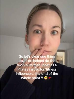 Apparently some people are sharing they never actually do what they post?! 😂 #pilatesinstructor #pilatesworkout #pilatesgirl 