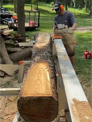 This cherry log produced some gorgeous live edge slabs for future woodworking projects. Woodworkers will most likely use these for rustic decor woodworking projects such as shelves, charcuterie boards, signs, table tops, and more. My favorite parts about woodworking with cherry- the smell of the wood, how easy it is to finish, and how pretty the wood is. Which woodworking projects would you use these slabs for? Approximate dimensions- 9’ long, 12” wide, 6/4 thick.  #woodworking #woodworker #woodworking #cherry #liveedge #satisfyingvideos #viralvideo #foryoupagе 