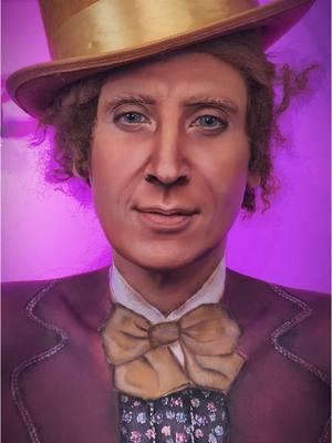 Turning myself into Willy Wonka played by Gene Wilder #willywonka #genewilder #makeuptransformation 