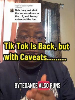 Replying to @cocoknight3  So let’s not get ahead of ourselves  #tiktokbanexplained #creatorsearchinsights #welcomeback #maga #tiktokisback #robisrandomaf 