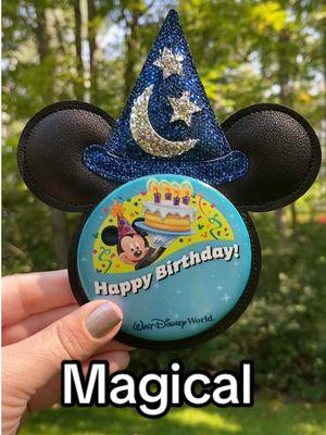 Magic has arrived…to your next Disney celebration! ✨ Get this Sorcerer Mickey BUTTON ACCESSORY (and many more designs) in my Etsy shop. ✨✨✨✨✨ #waltdisneyworld #disneyland #hollywoodstudios #sorcerermickey #disneytok #disneyaccessories #disneybutton #disneypin #disneybirthdaytrip #disneybirthday 