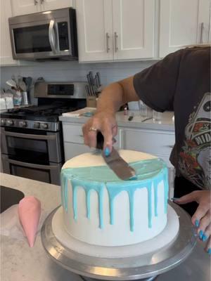 🩵💕 Gender Reveal Cake 💕🩵 Cake Details: Size- 8” Regular (4 - 1” cake layers)  Flavor- Vanilla Cake + @Chefmaster Sky Blue Food color. #theblondewhobakes #cakedecorating #cakes #cake #genderreveal #genderrevealcake #dessert #food #Foodie #baking #cakevideo #cakeoftheday #life #family #Lifestyle #lifehacks #instagood #instafood #cute #cakeideas #howto #tiktok #tiktokpartner #cakesoftiktok 