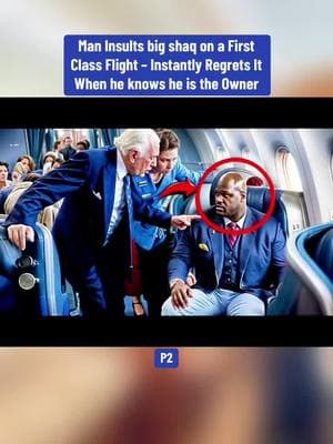 P2. Man Insults big shaq on a First Class Flight – Instantly Regrets It When he knows he is the Owner #bigshaq #storytimes #storiesofmylife #incrediblestories #didyouknow #Fyp #USA 