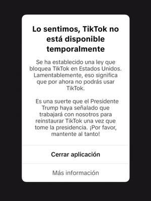 Se fue TikTok en la usa para regresará mañana #CapCut #paratii #humor #tiktokderegreso #usa_tiktok 