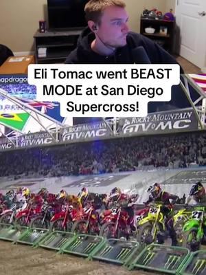 Eli Tomac went BEAST MODE #supercross #motocross #supermotocross #reactions 