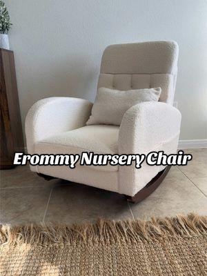 The absolute cutest and most insanely comfortable nursery chair!!!!!! @@EROMMY##erommyfurniture##nurserychair##babynurserydecor##nurseryfurniture##rockingchair##nursingchair##flashsale##fyp