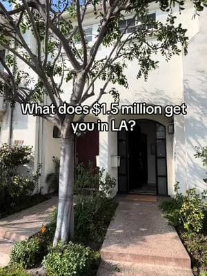 What does $1.5 million get you in LA? #fyp #realestate #housetour #foryou #fyp #hometour #losangeles #la #westla #brentwood #westwood #california #townhome 