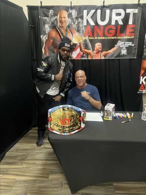 POV: Finally got to meet my GOAT Kurt Angle.  @Kurt Angle @SPINNY BRAND CO.  #WWE #kurtangle #wrestletok #spinnybrandco #wrestlingtok #wrestling #meetandgreet #brothahood #fyp #WrestleMania #pov #metaglases #meta #fypシ゚viral #dallastx #tna #tnaimpact #tnawrestling #wweraw #wwesmackdown #teamangle 