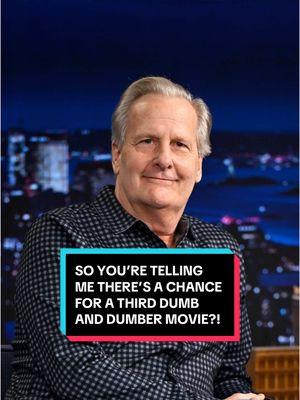 So you’re telling me there’s a chance for a third Dumb and Dumber movie? #FallonTonight #TonightShow #JeffDaniels #JimCarrey #DumbAndDumber #JimmyFallon 