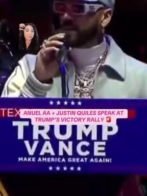 #Anuelaa and #justinquiles attend #trumpvictoryrally 🚨😒