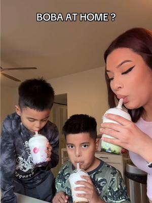 Someone might have caught us at the end lmfaoo #bobaathome #bobakit #momlife #boymom #boys #momlife #tiktokban #tiktok #usa #teenmom #FoodTok 