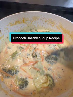 So easy 😋🥦 #fyp #weback #souprecipe #brocollicheddarsoup #EasyRecipe #cooking #dinner  1️⃣1 medium yellow onion & minced garlic sautéed with butter 2️⃣2 Tablespoons of flour  3️⃣1 cup of Chicken Stock 4️⃣Chopped Brocolli & Shredded Carrots 5️⃣1 more cup of Chicken Stock 6️⃣2 cups of heavy cream 7️⃣1 cup of Cheddar Cheese 8️⃣Add black pepper, salt, garlic powder, thyme and parsley to taste 