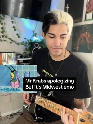 we're so back, time to post more riffs for yall 🖤 #midwestemo #emo #poppunk #alternative #spongebob 