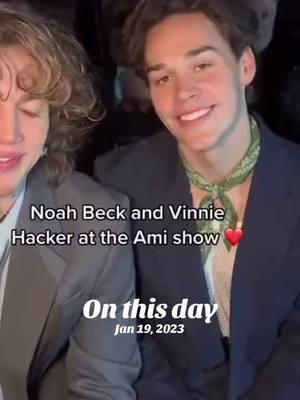 #onthisday #noahbeck #vinniehacker #parisfw #amiparis #2023 