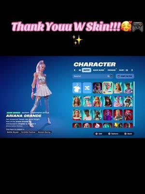 Thank Youuu W Skin!!!🥰🎮✨@Dee #prettymami_21#subscribe #fortnite #arianagrande #Skin #itemshop #iloveit #fyp #thankyou #supercute #viral #tiktok #girlstreamer #stream #2025 #wskin 