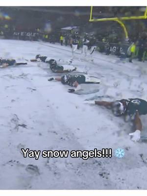 I love snow games 🥰 (via @NFL) #eagles #rams #nfl #football #snow #snowangels 