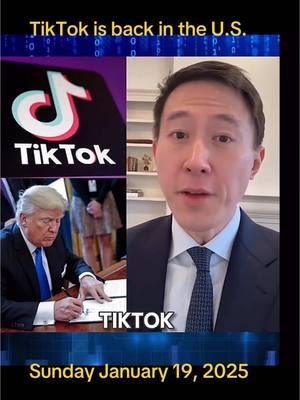 Trump saves TikTok for 90 days after Inauguration Ceremony to be seen by millions around the World.#tiktokmademebuyit #trumpsavesticktok #tiktokban #Trump #Tiktiok 