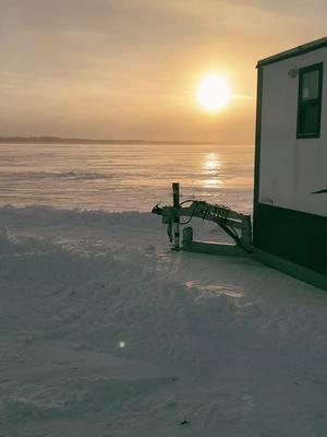 For those that see this as #lazy #fishing I dare you to come bank a castle in -35 windchills today!  The #coldweather is brutal this week. We bank with snow to stop air from entering under the #icecastle so it stays warmer and fishing holes don’t freeze shut.  There is very little #snow to work with and it’s hard packed.  #icefishing #minnesota 