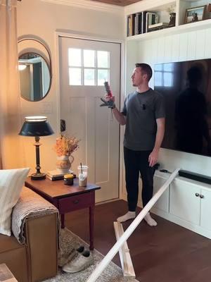 our living room is complete, but not before @GABBY DOLECHEK interrupts us 😤 #DIYRenovation #CustomTrim #WindowTrim #DoorTrim #TrimWork #HowToDIY #RenovationSeries #DIYHomeProjects #HomeRenovation #TrimInstallation #CustomWoodwork #HomeImprovement #HowToGuide #FinishCarpentry #InteriorTrim #DIYWoodworking #RenovationInspiration #BeforeAndAfter #HomeDesign #WoodworkingTutorial