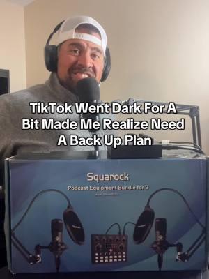 TikTok went dark for a sec realized need a back up plan  #podcast #podcastbundle #podcastsetup #podcastequipment #beginnerfriendly #tiktokfinds 