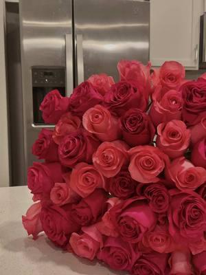 “POV: Your man said ‘be mine’ with a pink bouquet 💐💕 The bar is officially raised. #ValentinesDayVibes #HeDidGood #PinkPerfection #50stemsroses #floralarrangements 