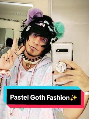 Throwback to this pastel makeup/fashion look I did at a con! #fairykei #pastelgoth #pastel #goth #makeup #malemua #kawaii #visualkei #fashion #anime #cosplay #cosplayer 