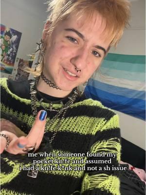 (TW SH)     whatever u gotta tell urself bud 😭😭 #fyp #hehim #tw #alternativeboy #altguy #piercings 