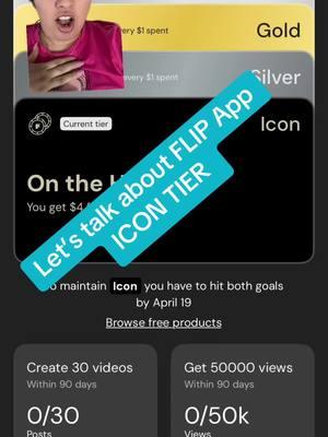 #greenscreen let’s talk about flip app today my tier is ICON now #flipapp #flipappreview #flipcreator 