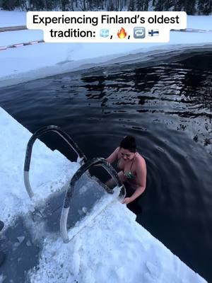 Finnish sauna culture is amazing, never thought I’d dip into a frozen lake but I’d definitely do it again! #finland #finnishtiktok #saunaculture #coldplunge #coldplungebenefits #traveltiktok #travellife #outdooradventures #adventuretravel #bucketlist 