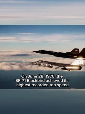 The SR-71 Blackbird set its fastest recorded speed on June 28, 1976, during an official speed record attempt. The aircraft, piloted by Capt. Eldon W. Joersz and Maj. George T. Morgan, achieved a blistering speed of Mach 3.3 (approximately 2,193.2 mph or 3,529.6 km/h) over a 15-mile straight course. This event solidified the SR-71’s position as the fastest air-breathing manned aircraft in history, a record that still stands. The conditions during this flight required the aircraft to fly at extremely high altitudes, around 85,000 feet (25,900 meters), to minimize drag and maximize performance. The engines—Pratt & Whitney J58 turbojets—operated in a unique ramjet mode at such speeds, utilizing fuel efficiently despite the extreme heat and stress on the airframe. #aviation #aviationlovers #aviationlife #aviationdaily #aviationgeek #airplane #airplanes #aircraft #aerospace #aviationtiktok 